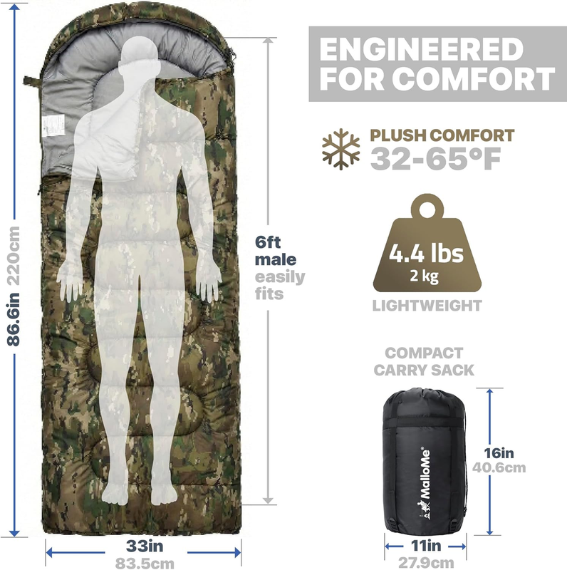 Sleeping Bag Cold Weather Adult Kids Warm Camping Gear Portable Hiking Sleep Bag2