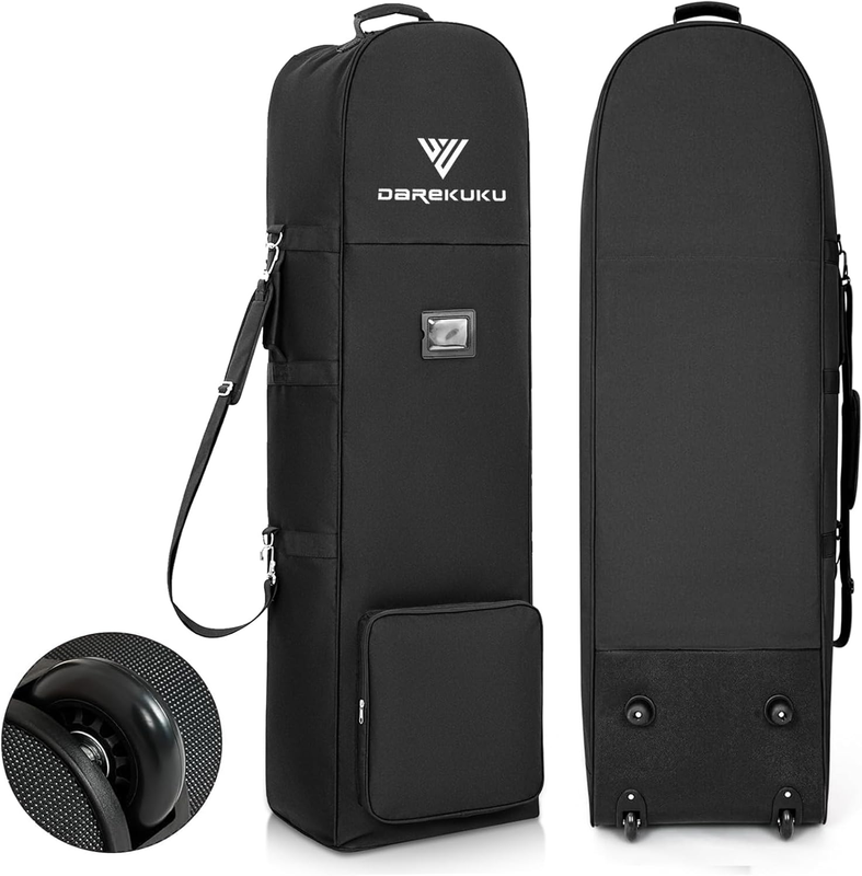 Airline Golf Travel Bag Soft Foldable w Hard Top Adjustable Rod & Shoulder St9