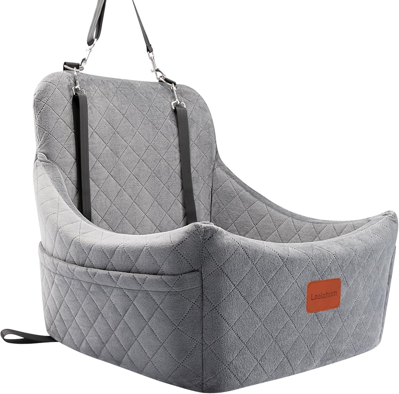 Dog Car Seat for Medium Dogs up to 35lbs Washable Anti Slip Travel Bed Grey0