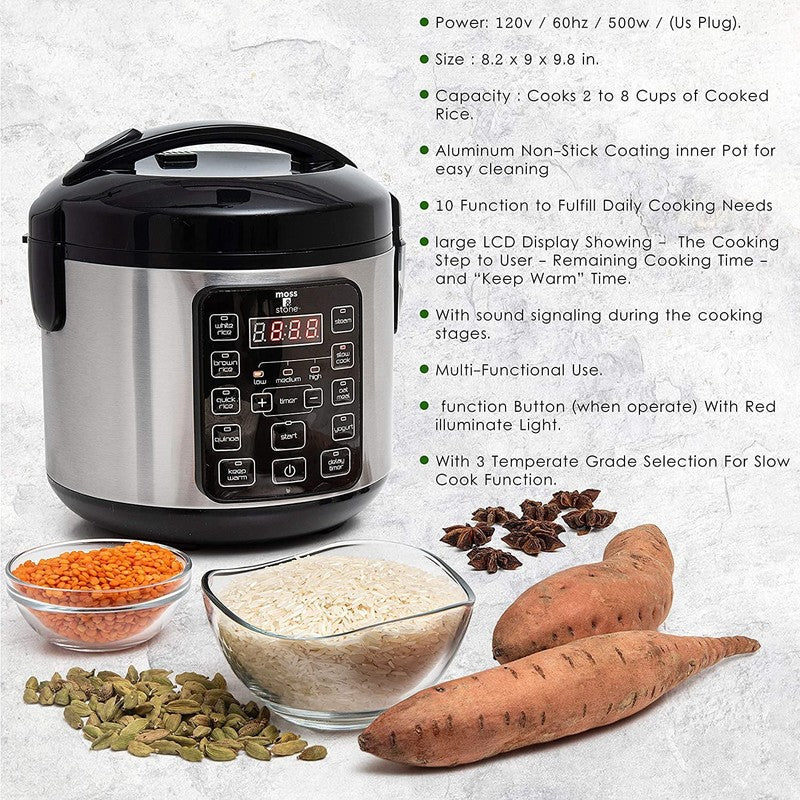 4 8 Cup Electric Rice Cookers, Clear   Nonstick Interior5