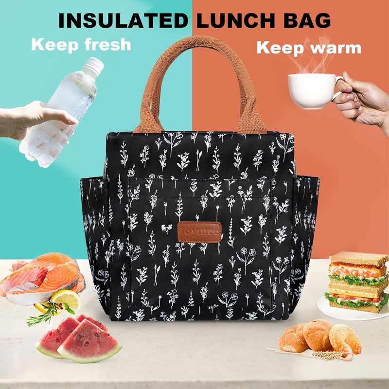 Insulated Lunch Bag for Women Men Large Reusable Cooler Tote w/ Bottle Holder4