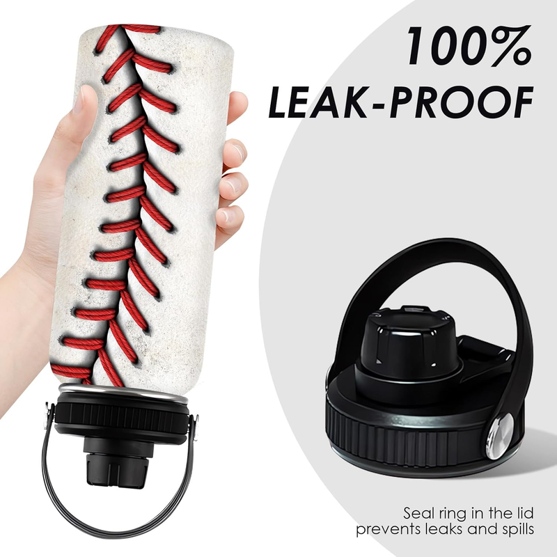 32oz Baseball Water Bottle Stainless Steel Vacuum Insulated Travel Tumbler6