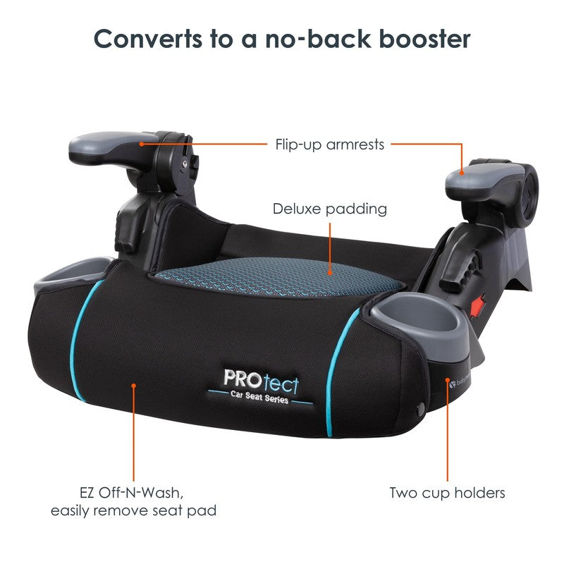 Aqua Tech 2-in-1 Folding Booster Car Seat for Kids 40-100lbs, Blue4