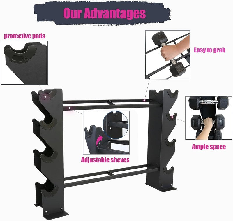 Dumbbell Rack Weight Storage Organizer Free Weight Holder Home Gym Rack5
