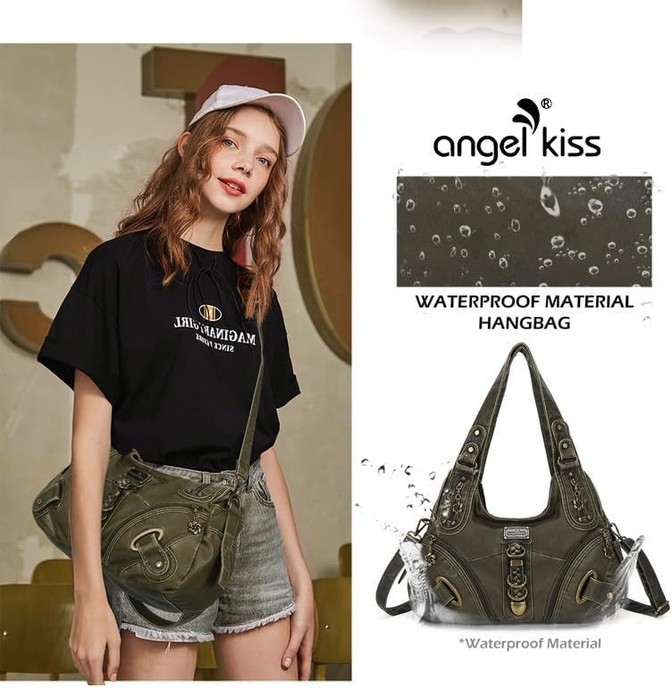 Angelkiss Women’s Large Hobo Satchel Shoulder Handbag Purse6