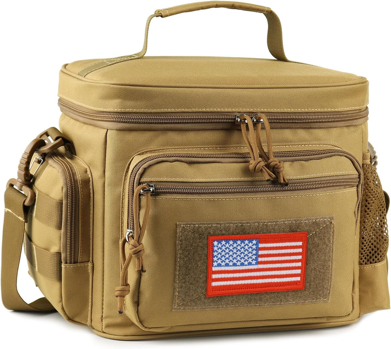 Tactical Lunch Box MOLLE Insulated Leakproof Cooler Bag Brown8