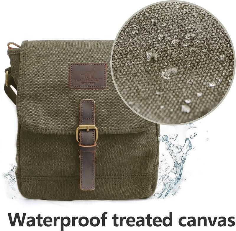 Canvas Messenger Bag Small Crossbody Travel Work Anti Theft Shoulder Phone Bag2