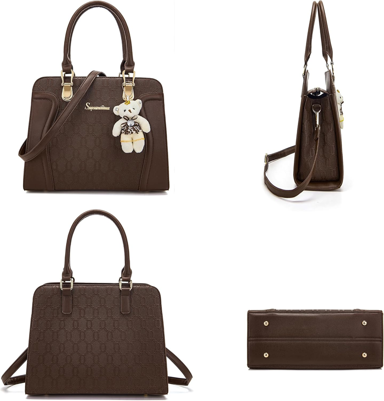 Women Fashion Handbag Set 4PCS Tote Shoulder Top Handle Satchel Purse1