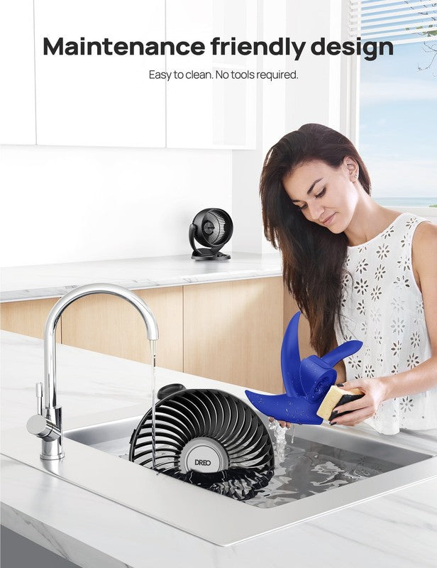 12in Table Fan Whole Room Air Circulator Quiet 3 Speed 70Ft Airflow5