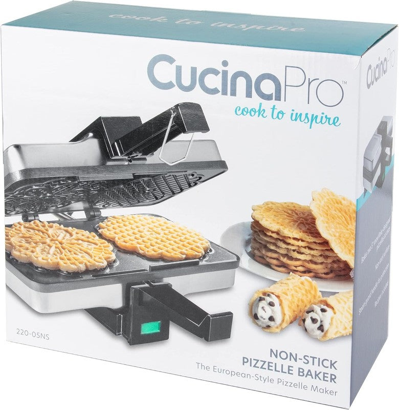 Pizzelle Maker Nonstick Electric 2-Cookie Press Italian Holiday Baking Supplies5