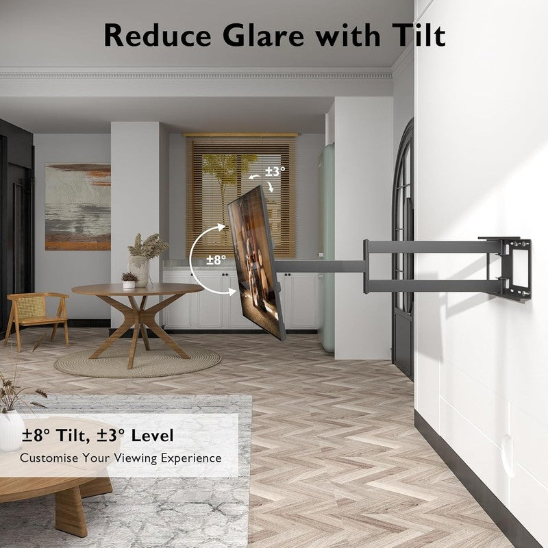 TV Wall Mount with Extra Long Extendable Arm for 32 75 Inch Tvs, Holds up to 1324