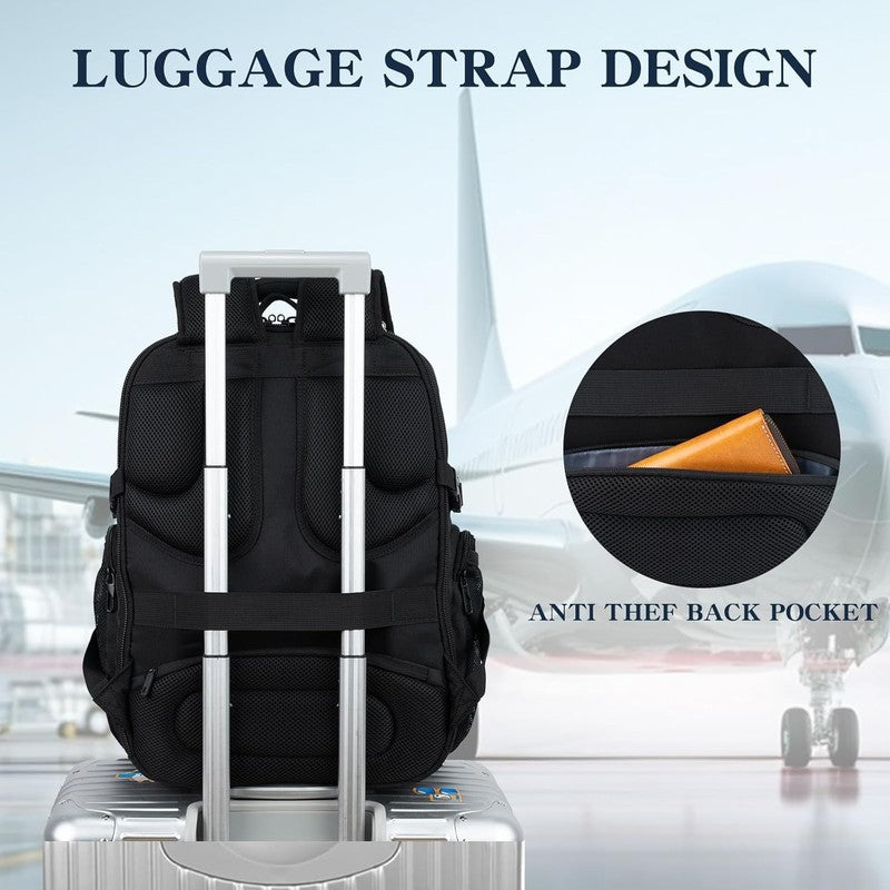 Travel Laptop Backpack for Men, 17.3 Inch Computer Backpack, 45L Anti Theft Busi5
