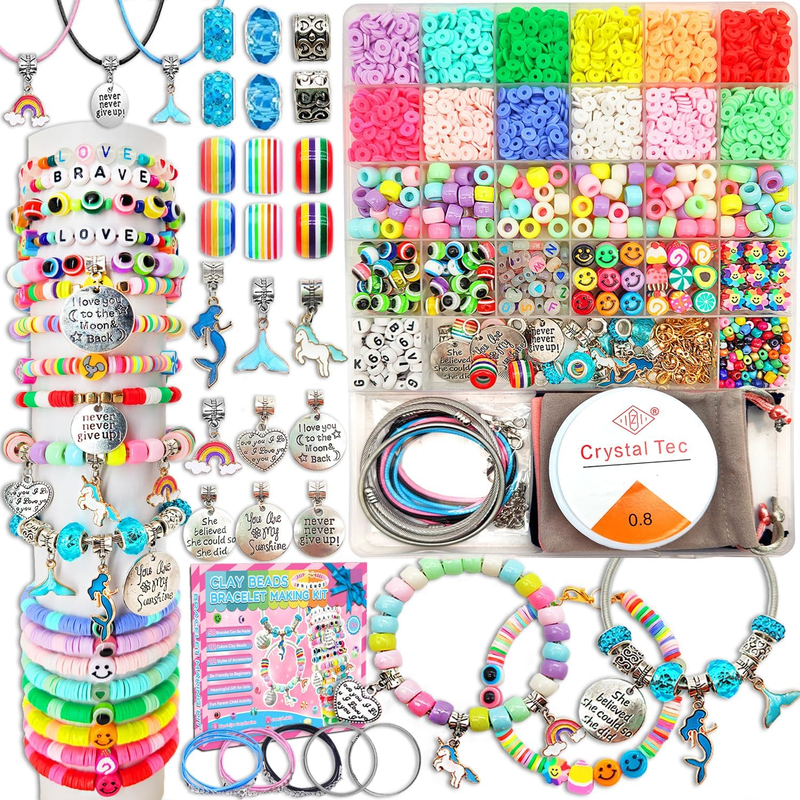 Girls Toys Bracelet Making Kit -3400Pcs Charm Jewelry Making Kit Supplies,Unicor10