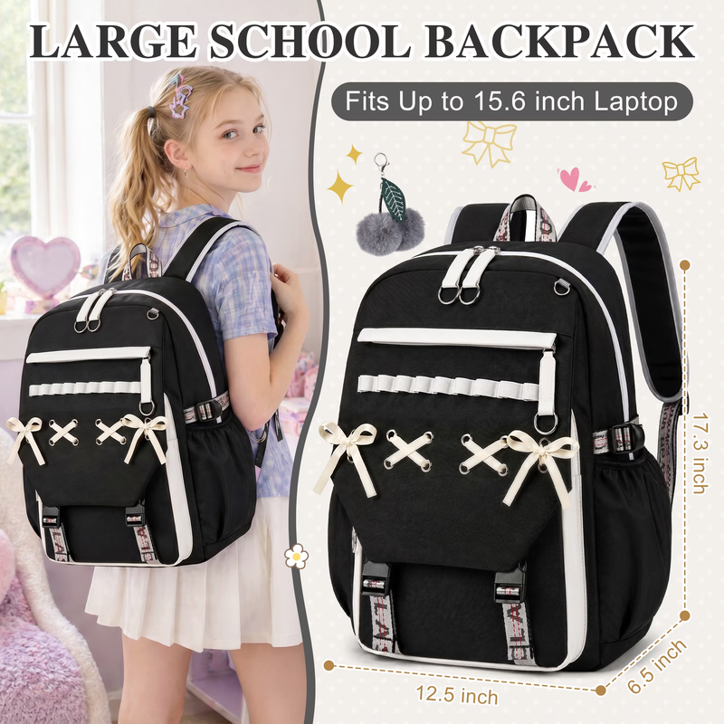 School Backpack for Teens Middle School Bookbag Students Lightweight Durable Cas1
