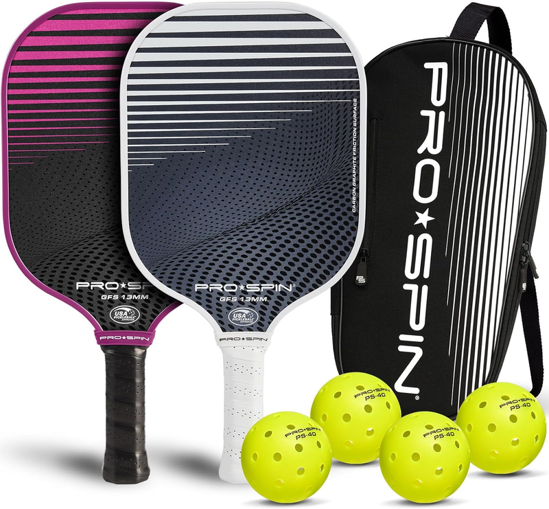 Carbon Fiber Pickleball Paddles Set of 2 or Single | Lightweight Pickleball Set 0