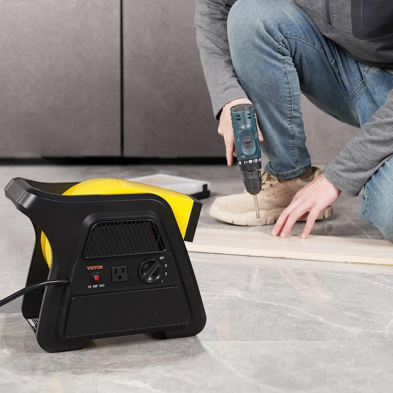 600CFM Pivoting Utility Fan High Velocity Air Mover Floor Blower Carpet Dryer7