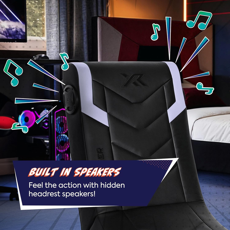 Video Gaming Floor Rocker Chair Foldable w/ Built In Audio for Gamers 5 176