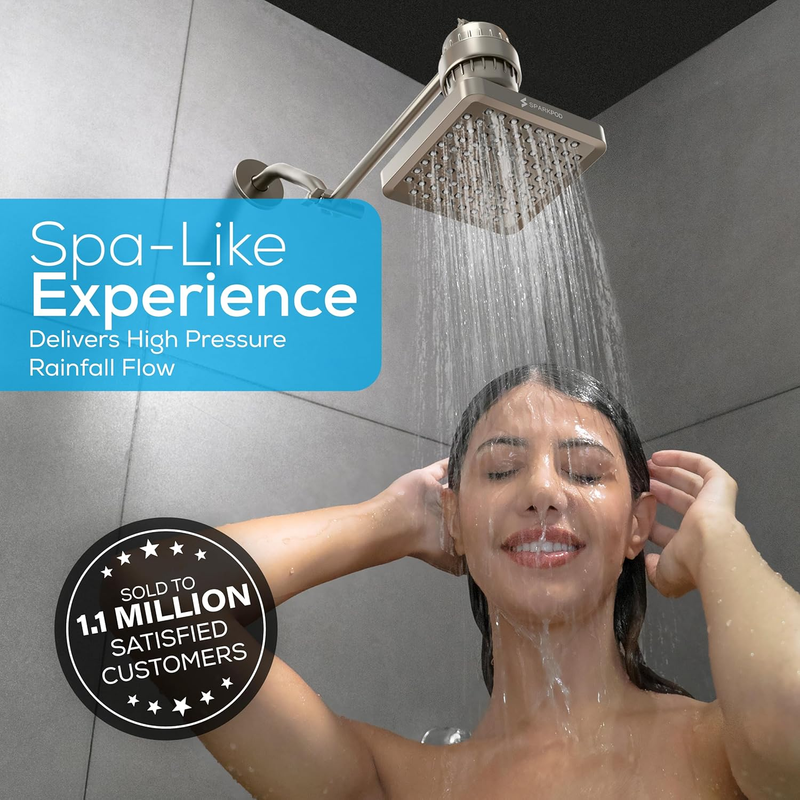 Shower Head - High Pressure Rain - Premium Quality Luxury Design - 1-Min Install2