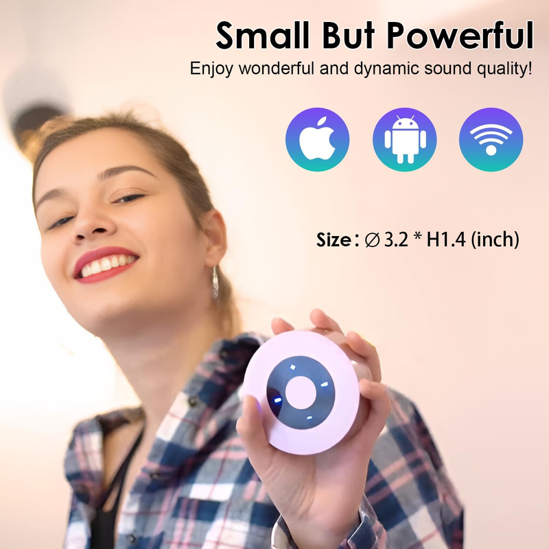 Mini Bluetooth Speaker (Travel Case Provided) HD Sound&Rich Bass, Touch Design, 3