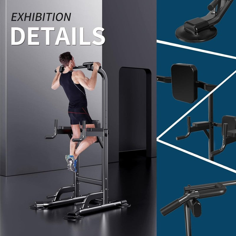Power Tower Pull Up & Dip Station Adjustable Height Home Gym Workout Equipment3