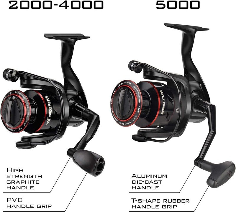 Brutus Freshwater Spinning Reel, Graphite Frame, 5.2:1 Gear Ratio, 4+1 Bearings3