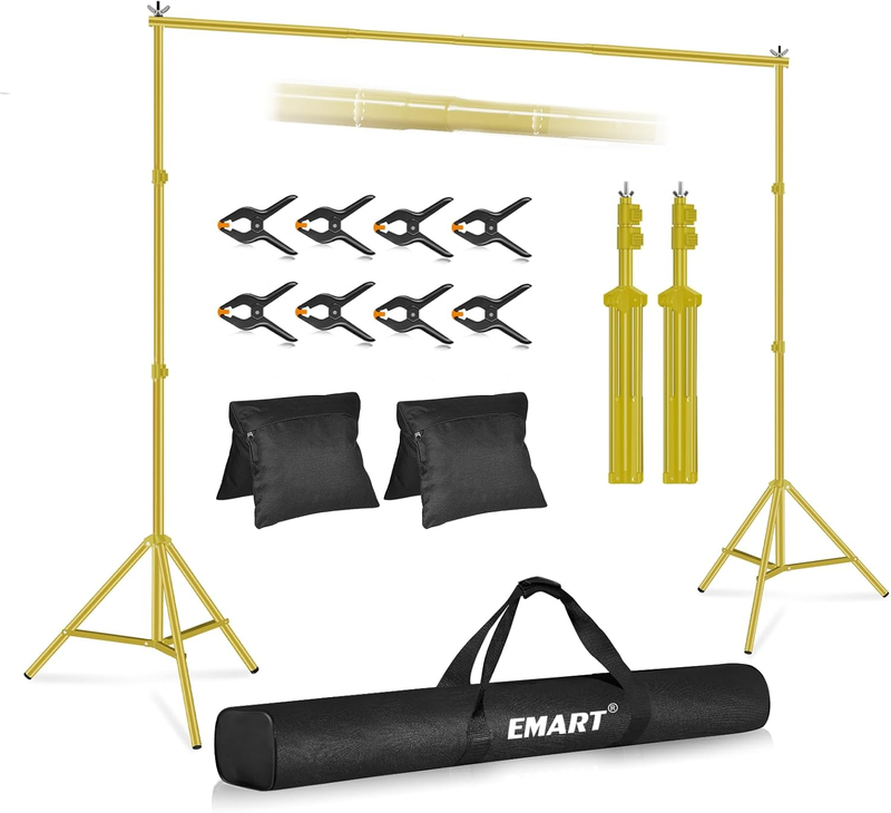 Backdrop Stand 10X7Ft(Wxh) Photo Studio Adjustable Background Stand Support Kit 9