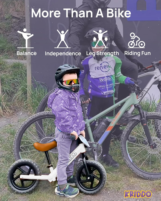 Toddler Balance Bike 12 Inch 2-5 Years Push Bike Custom Plate White Kids1