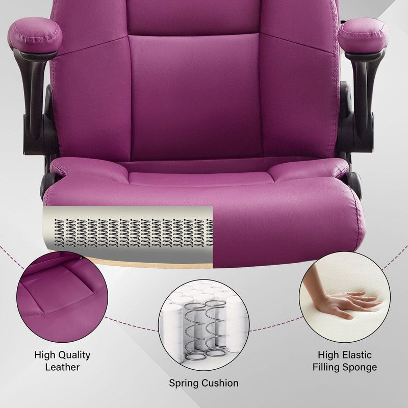 Leather Office Chair, Big and Tall Office Chair 400LBS Wide Seat Ergonomic Compu7