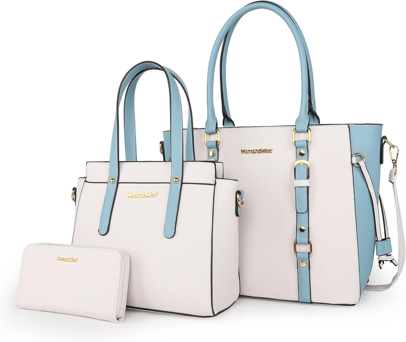 3PCS Purses for Women Tote Bag and Wallet Set Shoulder Satchel Handbags6