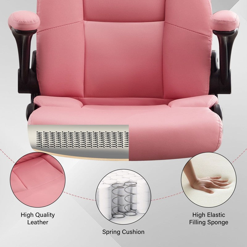 Leather Office Chair, Big and Tall Office Chair 400LBS Wide Seat Ergonomic Compu7
