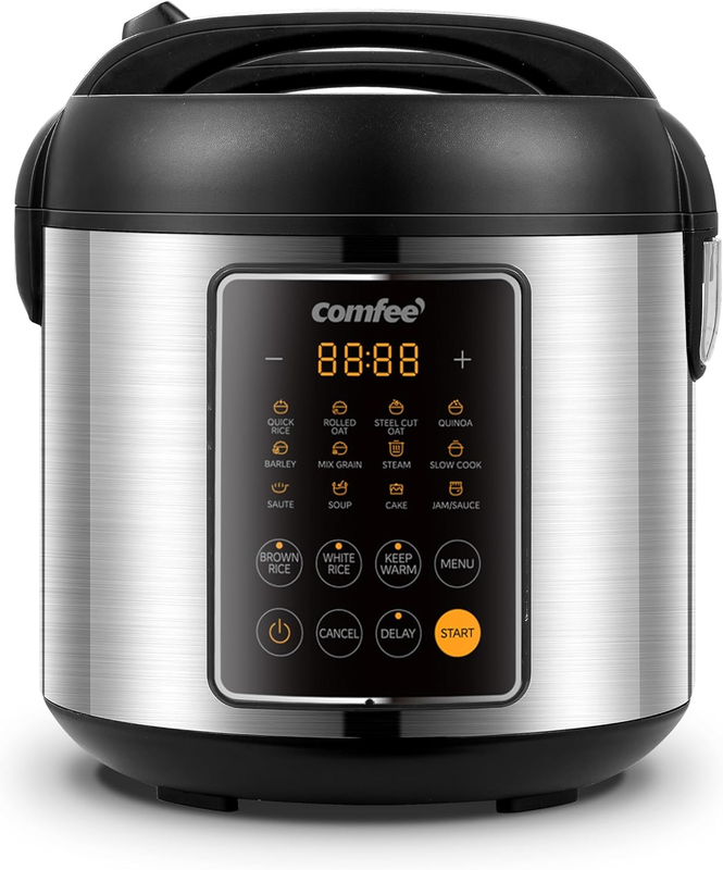 Rice Cooker 14 in 1 Multi Cooker 5.3Qt 20 Cup Steamer Sauté Warmer Stainless8