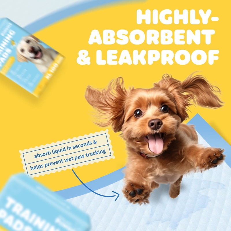 Puppy Pads, 33.5" X 27.5" X Large 6 Layer, 100 Count Dog Wee Wee Pads with Power7