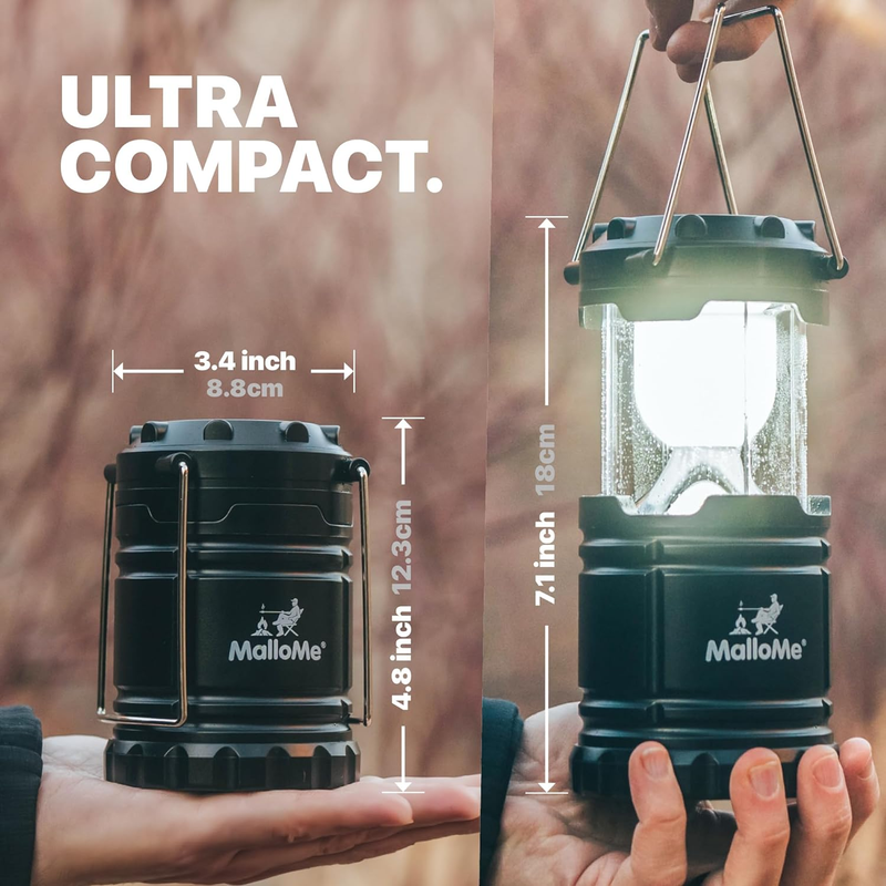 4 Pack LED Camping Lantern Battery Powered Emergency Tent Light Set3