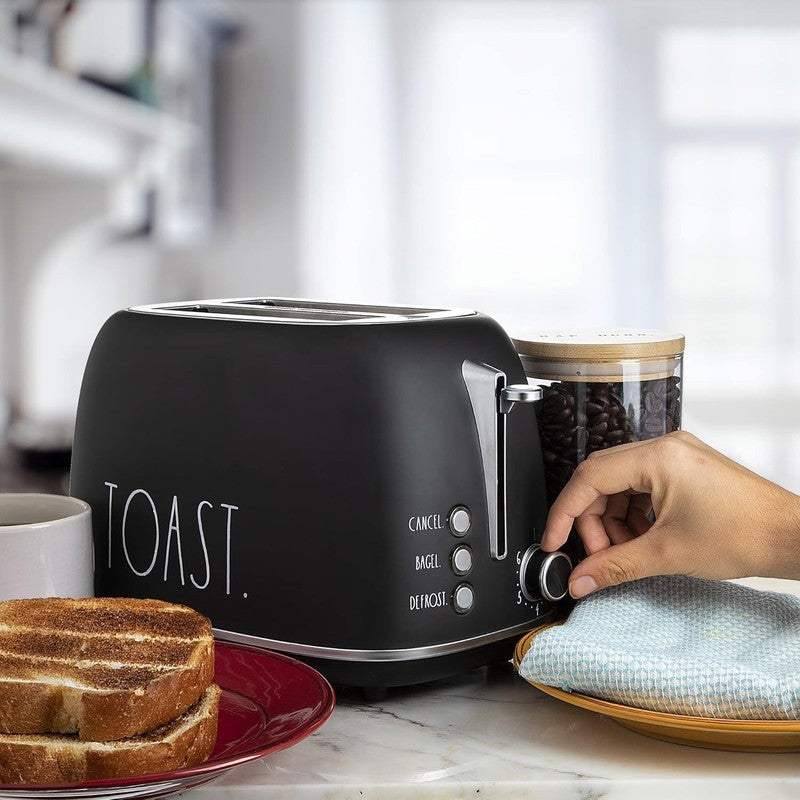 Retro 2 Slice Stainless Steel Toaster Wide Slot 6 Browning Bagel Cancel Black4