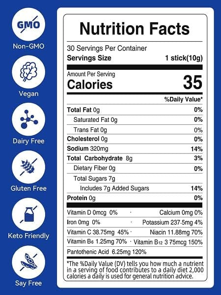 Electrolyte Hydration Powder Packets - Instant Drink Mix Variety 30 Pack8
