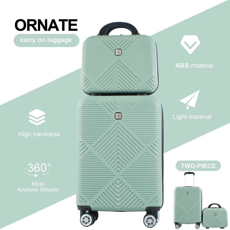 Luggage Sets 2 Piece Suitcase Set (14/20/)Hardside Suitcase with Spinner Wheels 1