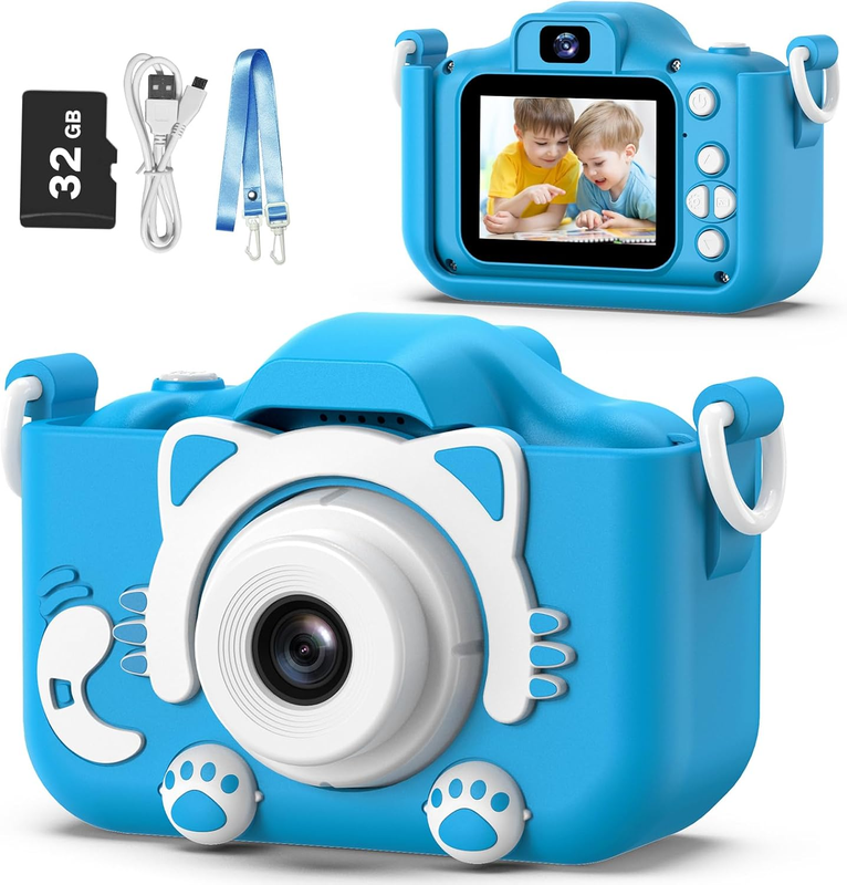 Kids Digital Camera Toy 32GB SD Card Video Camcorder Cartoon Case9