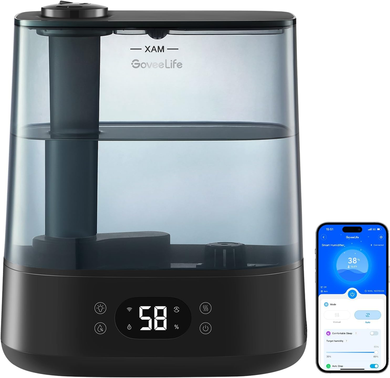 Smart Humidifier 6L Cool Mist WiFi Auto Mode 60H Quiet for Baby Plant Black9