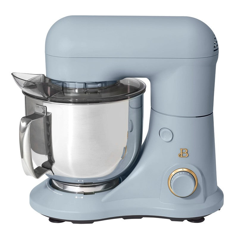 Beautiful 5.3 QT Stand Mixer w/ Flat Beater, Dough Hook by Drew Barrymore Blue0