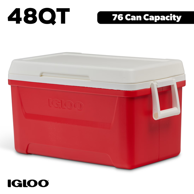 48 QT Laguna Ice Chest Cooler, Red0