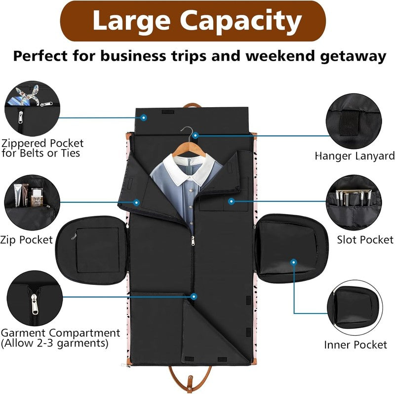 2in1 Garment Duffle Bag Shoe Compartment 4Pc Set Travel Carry On2