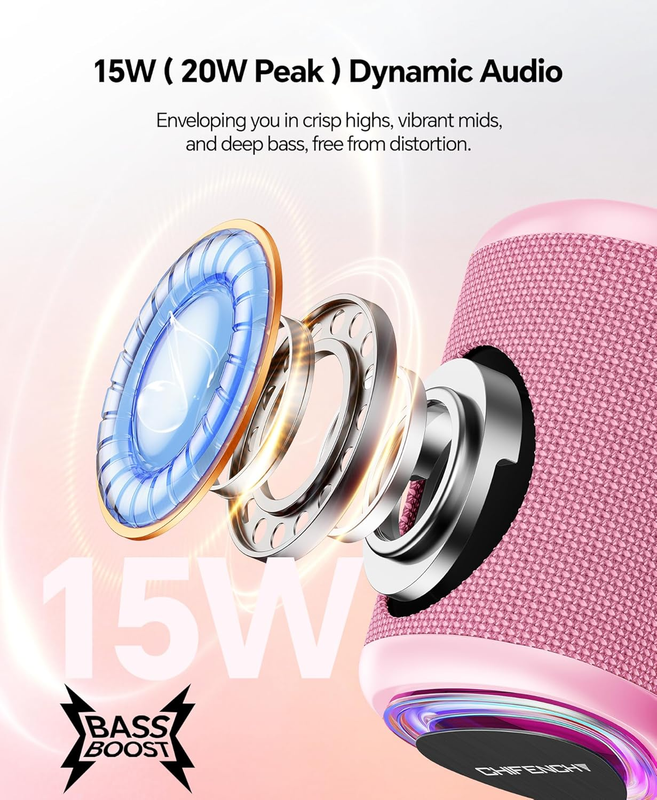 Portable Bluetooth Speaker IPX5 Waterproof BT 5.3 TWS Beach Pool Party1