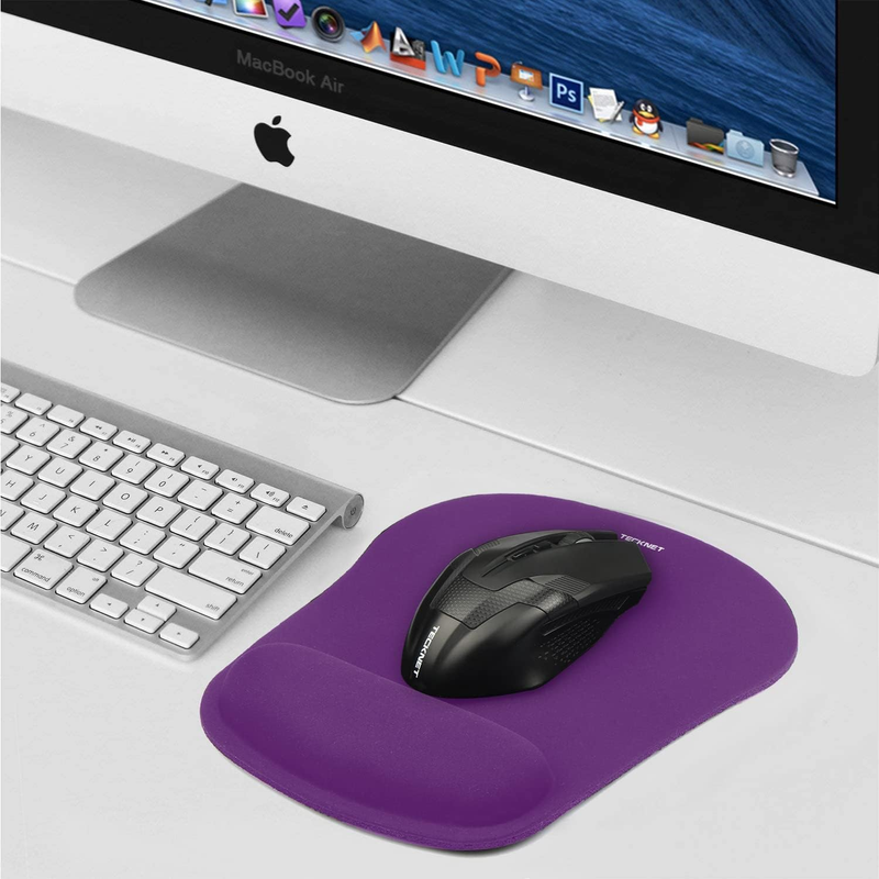 Mouse Pad with Wrist Support Ergonomic Non-Slip Waterproof Purple4