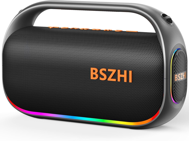 80W Bluetooth Speaker, IPX6 Waterproof, TWS, Lights, USB/TF/AUX, Portable10