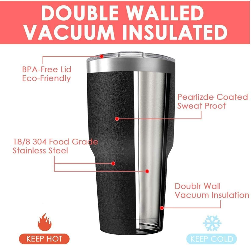 30oz Stainless Steel Tumbler Travel Mug Vacuum Insulated Lid Straw1