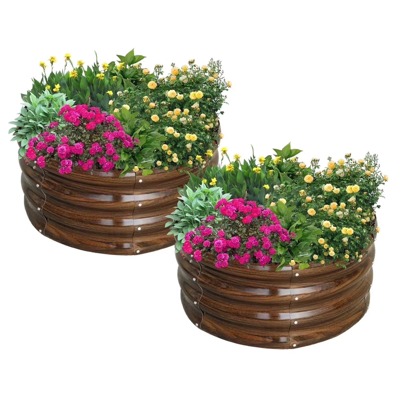 Galvanized Raised Garden Bed, 2Pcs 2X2X1Ft Outdoor Raised Beds Kit for Vegetable10