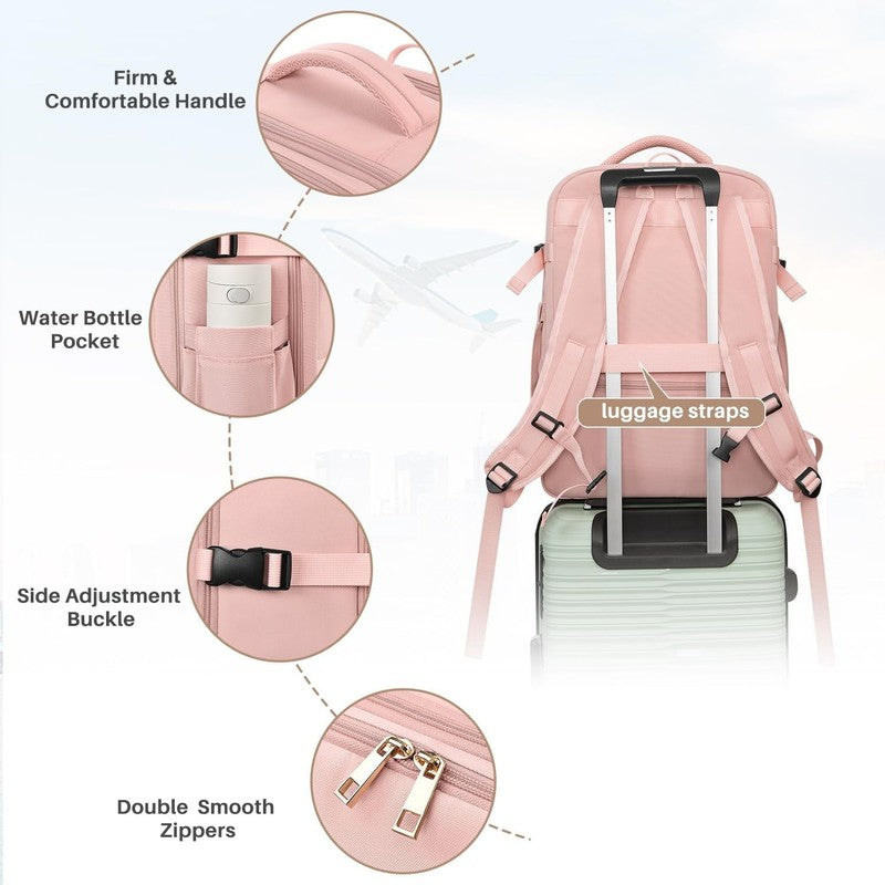 Travel Backpack for Women and Men, 40L Flight Approved Carry on Bag, Water Resis3