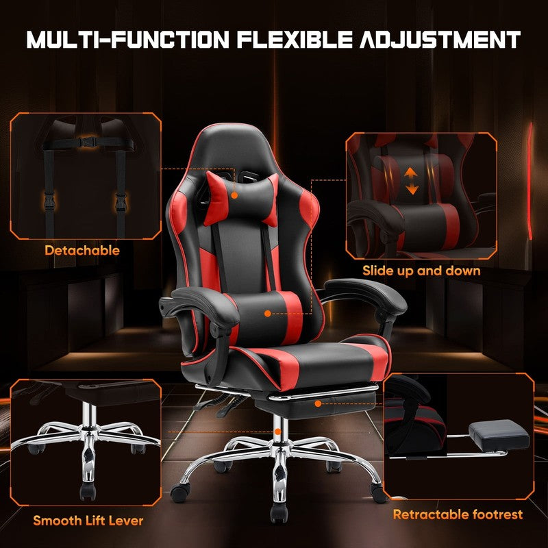 Comfort Gaming Chair, Ergonomic Design, Adjustable Features, Home Offfice Chair,4