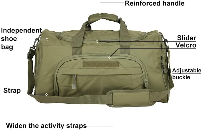 Gym Duffel Bag for Men Sports Duffel Bag with Shoe Compartment (Green Model B)3