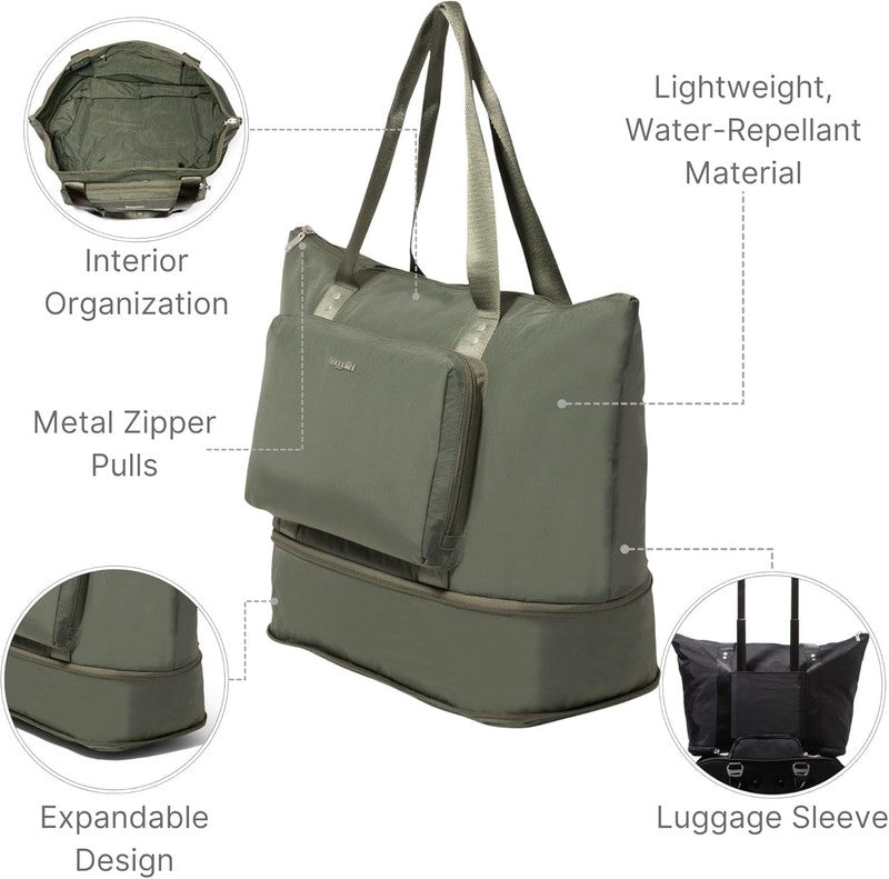 Carryall Expandable Lightweight Travel Tote 22" Packable Folding Compact Nylon W3